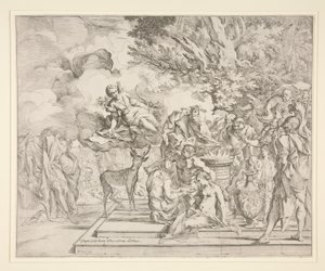 Het offer van Iphigenia door Pietro Testa