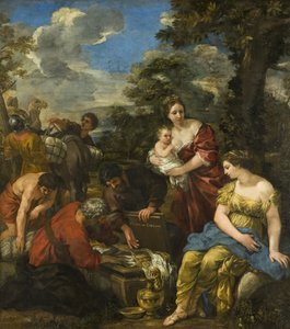 Laban zoekt zijn idolen door Pietro da Cortona