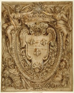 Wapens van Don Taddeo Barberini, Prins van Palestrina door Pietro da Cortona