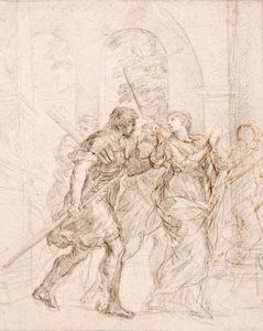 De heilige (Martina) wordt naar haar martelaarschap geleid door Pietro da Cortona