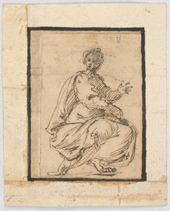 Schetsboekpagina: Allegorisch figuur