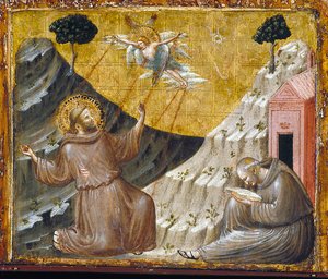 St. Franciscus Ontvangt de Stigmata door Pietro da Rimini