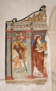 Sint Pietro en Paolo kerk, Valvasone, Friuli, Italië (fresco)