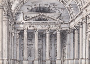 Toneelontwerp voor de opera Belisario door Gaetano Donizetti, 1820s door Pietro di Gottardo Gonzaga