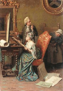 De schilderles door Pio Ricci