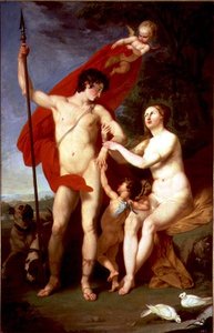 Venus en Adonis door Piotr Ivanovich Sokolov
