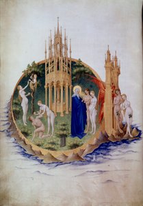 De erfzonde, Adam en Eva verdreven uit het Paradijs door Pol de Limbourg