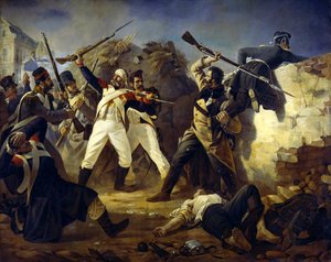 De heldendaad van de grenadier Leonty Korennoy, 1846 door Polidor Ivanovich Babaev