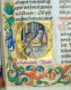 Geboorte van de Maagd Maria uit het Pontificale van Bisschop Erasmus Ciolek, c.1510