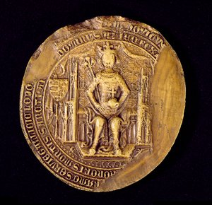 Zegel van Lodewijk I (1326-82) de Grote, Koning van Polen door Polish School