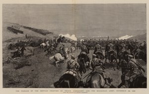 De oversteek van de Servische grens door prins Alexander en het Bulgaarse leger, 24 november 1885 door Polish School