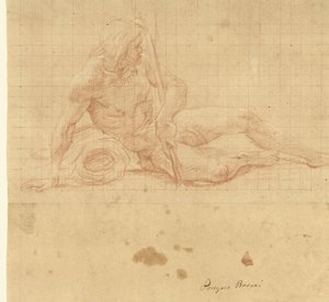 Liggende riviergod door Pompeo Batoni
