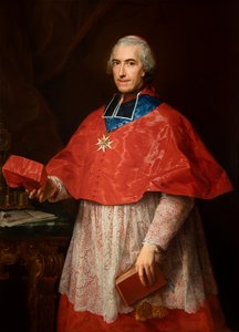 Portret van Kardinaal Jean-François Joseph de Rochechouart door Pompeo Girolamo Batoni