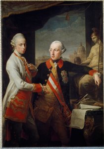 Portretten van de broers Leopold II van Habsburg-Lotharingen, groothertog van Toscane en Jozef II van het Heilige Roomse Rijk door Pompeo Girolamo Batoni