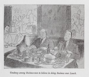 Neiging onder Zakenmensen om Zaken te doen tijdens de Lunch door Pont (1908 40)