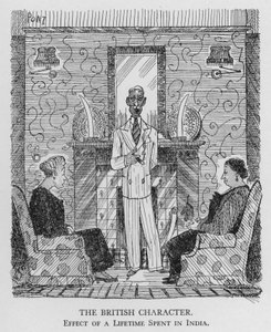 Het Britse karakter; effect van een leven lang in India (litho) door Pont
