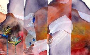 Tropische abstracte bloemen door Poonam Choudhary