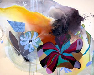 Levendige abstracte bloem door Poonam Choudhary