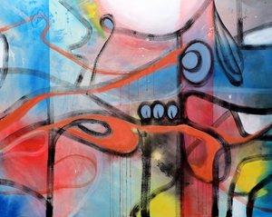 Levendige abstracte stroming