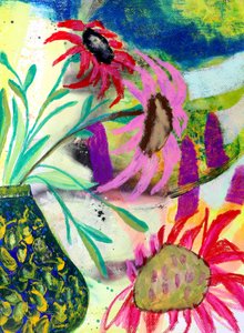 Levendige abstracte bloemen
