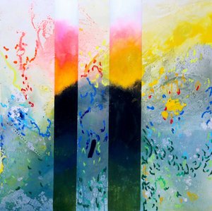 Levendig abstract landschap door Poonam Choudhary