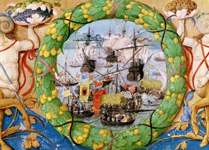 Festival van de Portugese vloot, illustratie uit Lettura Nova door Alem Douro, 1513 door Portuguese School