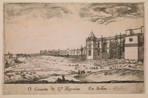 Jeronimos Klooster in de wijk Belem, Portugal 1662
