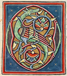 Ms 3089 fol.35r Bewoonde Initiaal O, twaalfde of dertiende eeuw