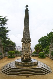 Santuário de Nossa Senhora dos Remédios obelisk, Lamego, Portugal. 1738