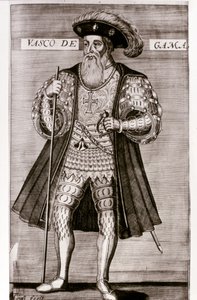 VASCO DA GAMA: Illustratie uit "OS LUSIADAS" door Luis Camoes, Lisboa 1572. door Portuguese School