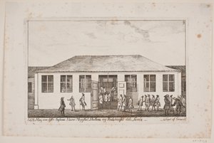 Frederik V bezoekt de Stallen en de Rijschool op de Sorø Academie door Poul Isac Grønvold