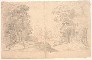 Landschap met bomen door Poul S. Christiansen