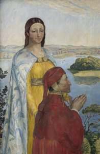 Dante en Beatrice in het paradijs, 1895