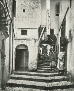 De Rue de la Kasbah, Algiers, Algerije, 1895 door Poulton and Co