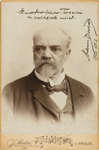 Portret van de Componist Antonin Dvorak door Prague . Photo studio J. Mulac
