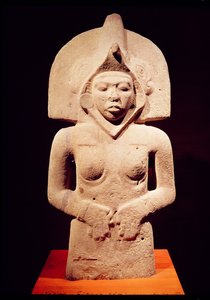 Vrouwelijke vruchtbaarheidsfiguur, Huaztec door Pre Columbian