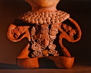 Beeld met afneembare voorkant, Teotihuacan cultuur (detail)