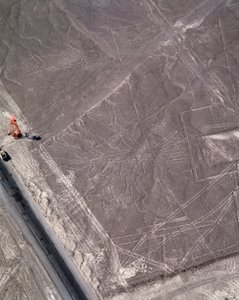 Luchtfoto van Nazca-lijnen door Prehistoric Prehistoric