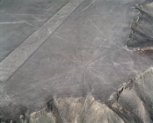 Luchtfoto van Nazcalijnen door Prehistoric Prehistoric