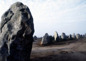 Megalithische Carnac-monumenten van Kermario.