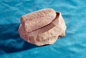 Prehistorie: maalsteen voor het malen van zout