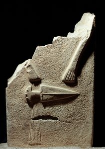Prehistorische kunst: stele uit de IJzertijd van de site van Lunigiana bij La Spezia, Italië. 1100-800 v.Chr. La Spezia, Museo Comunale della Civilta Lunigiana door Prehistoric Prehistoric