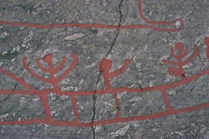 Zweden, Provincie Vastra Gotaland, Norrkoping, rotstekeningen in Tanum of Tanumshede