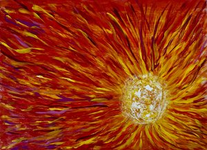 Vurige abstracte zon door Preston Harmon