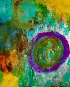 Levendige abstracte cirkel door Preston Harmon