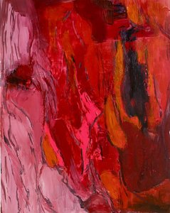 Levendig rood abstract door Preston Harmon