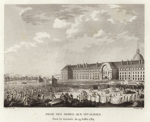 Het Opnemen van wapens bij Les Invalides in Parijs