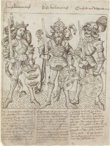 Koning Arthur, Karel de Grote en Godfried van Bouillon