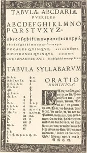 Alfabet voor een Eerste Leerboek door Probably German 16th Century