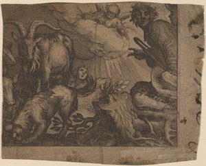 Aankondiging aan de herders door Probably Netherlandish 17th Century
